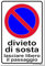 TLDSHOP® - Cartello Segnaletico - DIVIETO DI SOSTA LASCIARE LIBERO IL PASSAGGIO - 20x30cm - Materiale: Alluminio 3mm(DiBOND) - Quantità: Pz (1)