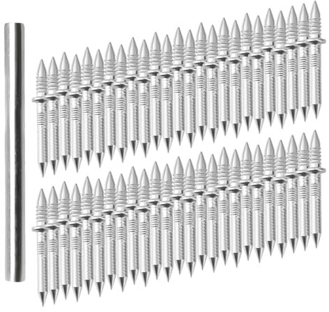 Clavo para rodapié sin costuras,Clavos sin costura de doble punta - Clavos de doble cabeza que no dejan marcas Clavos de 2 caras - 100X Zócalo Invisible Tornillo Zócalo Líneas sin Marcas Clavos Clavos