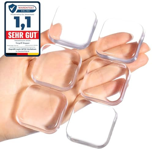INNOMING Topes De Puerta Transparente, 6 Piezas Tope De Pared Autoadhesivo para BañO, Topes Adhesivos, Topes De Puerta Pomo EláSticos, Amortiguador elástico de baño, Muebles, Paredes
