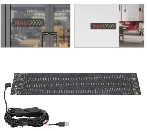Programmierbar Led Anzeigetafel LED-Matrix-Panel Led Anzeigetafel mit Bluetooth-App | led Leuchtschild 5V | Vielseitig für Werbung & Party-Deko (37.4cm*9.2cm)