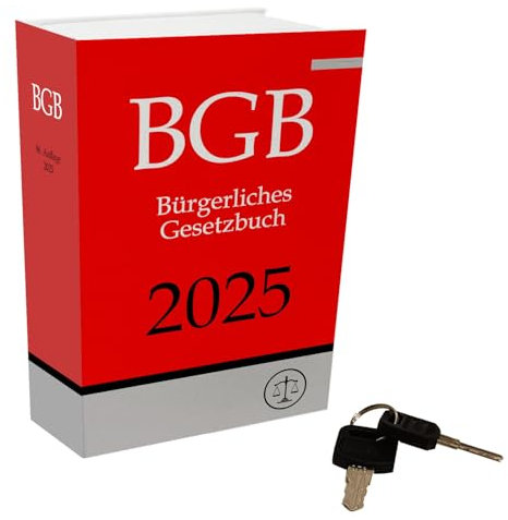Bürgerliches Gesetzbuchs 2025 Booksafe Buchsafe-Versteck im Buchdesign für Bücherliebhaber