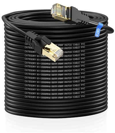 YSONG Ethernet Cable CAT6 100m Outdoor Waterproof,High Speed LAN Ethernet Network Cable, Cat6 Internet Cable,Gold Plated RJ45 Connector,Gigabit Internet Connectio,Indoor/Outdoor Plug and Play