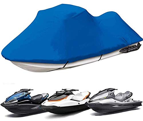 RIYIFER Jetski Abdeckung, Jetski Persenning Motorboot Trailer PWC 210D Oxford Wasserdicht UV-Beständig Abdeckplanen für Waverunner, Seadoo, Jetski, Yamaha,Fits 116 to135(2 Seater)
