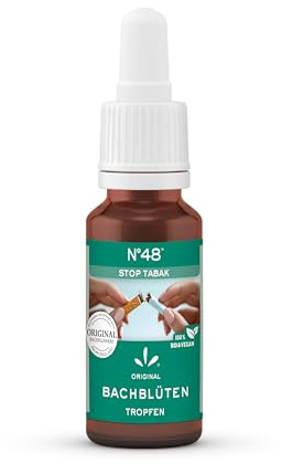 Lemon Pharma Bio Bachblüten Tropfen N°48 Stop Tabak – Für Menschen auf dem Weg in ein rauchfreies Leben, mit emotionaler Balance & innerer Stärke – vegan, 20 ml