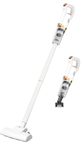XEUXKER Scopa Elettrica Senza Fili, Aspirabriciole Senza Fili Potente, Aspirapolvere Leggero Per Aspirare Polvere, Spazzatura, Capelli, Ecc.(Bianco)