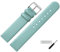 MARBURGER Uhrenarmband 16mm Leder Blau Silber - Montage Set 7611653000120