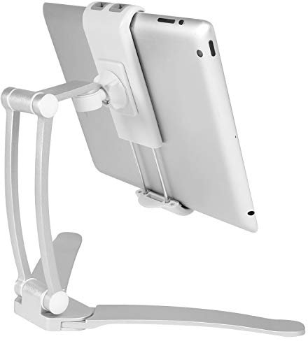 MacAlly Macio Standwallmount Standwallmount 2 en 1 Support Mural et Plan de Travail/Support de Table pour Tablette/Smartphone jusqu'à 27,9 cm ()