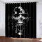 HKDGHTHJ Ösen Gardinen 132 X 210 cm Totenkopf Schwarz Horror Blickdichte Gardinen Verdunkelungsvorhang - Lichtundurchlässige Vorhang Mit Ösen 3D Gedruckt Polyester Vorhänge Für Schlafzimmer Geräuschr