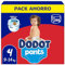 Dodot Bebé Pants Pañales, Talla 4, 9-15 kg, 198 Pañales, Pañal-Braguita con Ajuste 360° Anti-Fugas, Pack Mensual