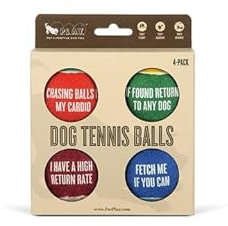 P.L.A.Y. Dog Tennis Ball - 4 Pack