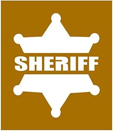 myrockshirt Stern Sheriff Sheriff Stern 15 cm ohne Hintergrund Aufkleber Farbwahl ohne Hintergrund Wand Scheibe Lack Profi Qualität