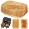 BYKITCHEN 150 PCS Air Fryer Liners for Ninja Dual, Air Fryer Accessories for AF300UK/AF400UK, Rectangle Parchment Paper for Ninja Foodi,Tower, Salter and Other 7.6L to 9.5L Dual Zone Airfryer