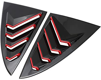 Für Tesla Für Modell 3 2017 2018 2019 2020 2021 Auto Dreieck Jalousien Jalousien Abdeckung Schutz Aufkleber Heckscheibe Fensterladen Spoiler-Karosseriesatz (Color : 1)