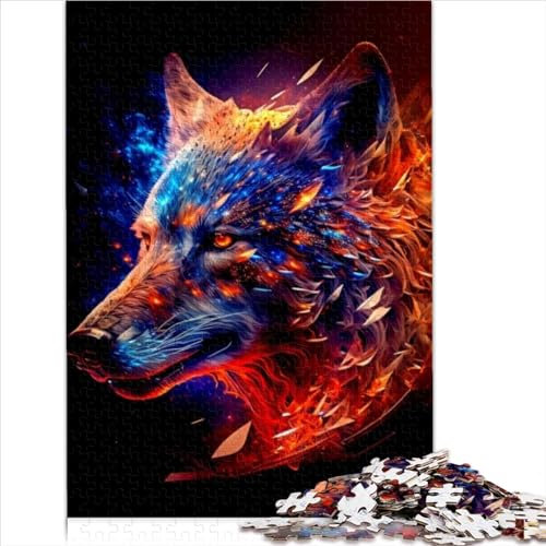 Wolf-Rätsel für Erwachsene, Kinder, Erwachsenen-Puzzlespiel, Papppuzzles, nachhaltiges Puzzle für Erwachsene | Spiele als Geschenk für die ganze Familie und 1000 Stück (26 x 38 cm)