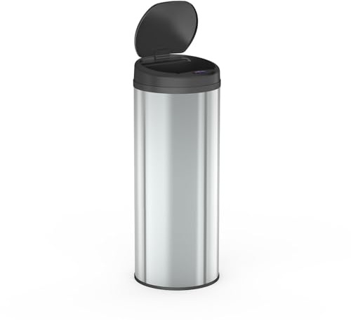 FLINQ Poubelle Automatique 50L Peak - Argent | Poubelle cuisine électrique avec couvercle