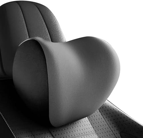Cojín cervical para coche, almohada para coche, con correa ajustable, reposacabezas de espuma viscoelástica, cojín para la espalda del coche, cojín cervical para conducir, extraíble, cómodo,
