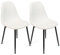 THE SECRET HOME - Conjunto de 2 y 4 Sillas en Polipropileno y Metal/Madera - Asiento de Diseño Ideal para Comedor y Cocina - Varios Modelos (2, Modelo 8 - Blanco)