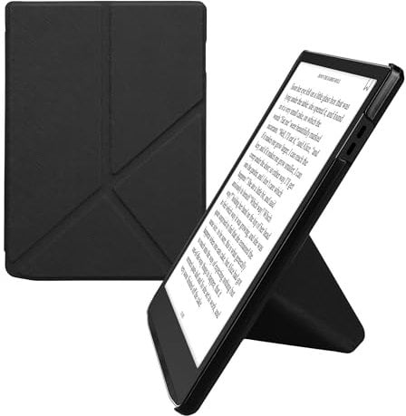 kwmobile Étui Compatible avec Pocketbook InkPad 4 / Color 3 / Color 2 Coque - Étui à Rabat magnétique Tablette eReader Similicuir - Noir