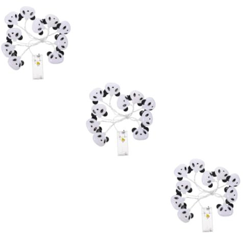 Ciieeo 3 Sets Riesenpanda Lichterkette Kunststoff Panda Beleuchtung LED Lichtanhänger Dekorative LED Leuchte Heimbeleuchtung Panda Förmiges Licht Urlaubslicht Panda