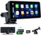 Volam 6,86 Zoll CarPlay Screen, Kompatibel A-pple Carplay & Android Auto, Tragbares Autoradios mit 2,5K Frontkamera, Digital Receiver mit 64GB TF-Karte, Siri/G-oogle, Bluetooth,Mirror Link,GPS,AUX,FM