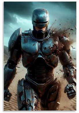 YAWRGJWRG RoboCop(9) Poster, dekoratives ästhetisches Leinwandposter, Wandkunst, Dekor, Wohnzimmer, modern, Familienschlafzimmer, Musik-Filmposter, 30 x 45 cm, ungerahmter Stil