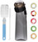 Luthasolic Air Gourde Up Bouteille 650 ML, Air Bouteille D'eau Parfumée Avec 5 Sul Saveur Gout Pods Gourde Pods Saveur Bouteille Avec Brosse, Sans Bpa Avec Paille 0 Sucres Et Tasse D'eau (Black)