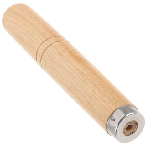 Cabilock Replacement Pot Handle, Anti-Scald Wooden Grip, Ergonomic Detachable Modern Wood & Iron Pan Handle, Fits Variety of Pans
