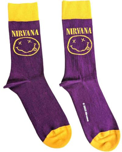 Nirvana Yellow Grunge Face Womens Ankle Socks One Size