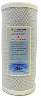 Finerfilters 10 Jumbo Carbon Block Water Filter, 5 Micron