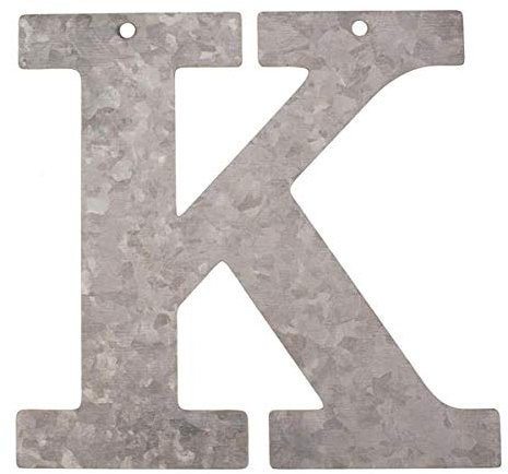 Metall Buchstabe K, verzinkt Höhe 12 cm Alphabet - Initialien