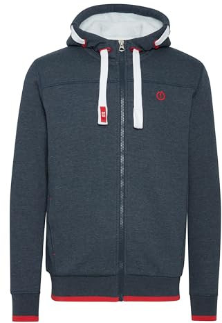 !Solid SDBenjaminZip Herren Sweatjacke Kapuzenjacke Zip-Hoodie mit Teddy-Futter Eingrifftaschen Rippbündchen Baumwollmischung Regular fit, Größe:S, Farbe:INS BLU M (P8991)