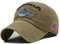 XibeiTrade Baseballkappe mit USA-Flagge, bestickt, Polo-Stil, gewaschene Baumwolle, für Damen und Herren, khaki, MEDIUM