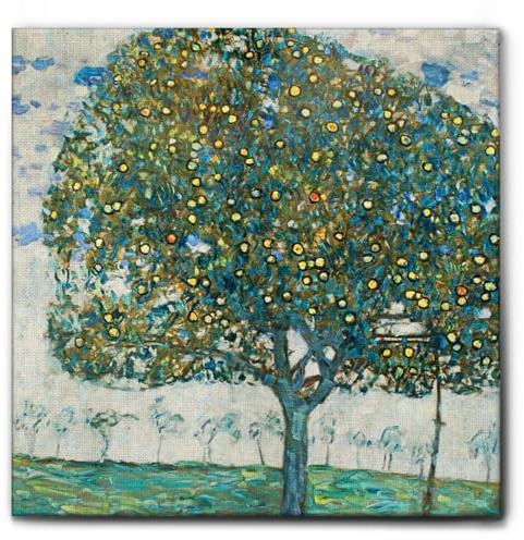 Giallobus - Gemälde - Gustav Klimt - Apfelbaum II - Leinwand mit Standardrahmen - 100x100 - Bereit zum Aufhängen - Moderne Gemälde für zu Hause