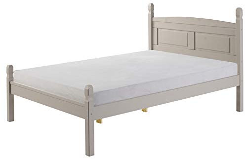 Mercers Furniture Corona Grey Wax 4'6 Double Low End Bed Frame