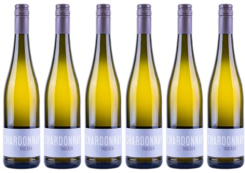 Nehrbaß - “Chardonnay 2024” - Weißwein trocken 6 x á 0,75 Liter - Qualitätswein - Vegan - Aus Deutschland (Rheinhessen) - mit Schraubverschluss