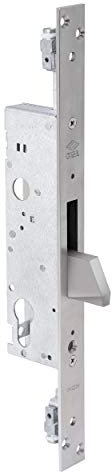 Art. 46820300 SERRATURA INFILARE PER INFERRIATE solo catenaccio Corsa rinvii 25 mm Front. INOXAste non incluse cilindro sagomato non compreso - E - 30 - Mano - Ambidestra