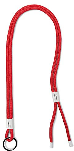 Pantone Design-Schlüsselband Adjustable Lanyard, Cross Body Key Chain, Verstellbarer Schlüsselanhänger zum Umhängen, robust und farbenfroh, Red 2035