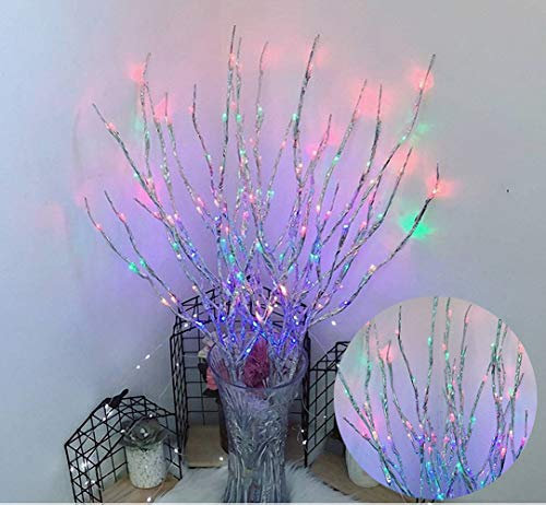 Ulalaza 6 Pack Twig Lamp Batteriebetriebene LED-beleuchtete Weidenzweige Vasenfüller Verwenden Sie für Weihnachten Home Party Dekoration Indoor Outdoor