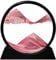 Aoderun Sablier Decoratif 20cm Sablier 3d Art Dynamique Peinture de Sable Qui Coule Rond Cadre Sable Mouvant Deco Bureau Salon Maison (Rose,28cm)