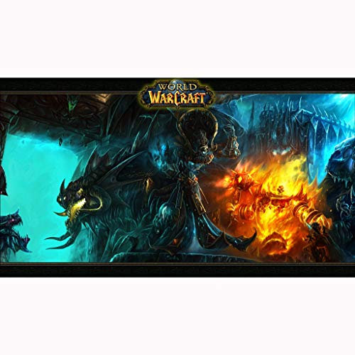 WOW Large Gaming Mouse Pad Mouse Mat World of Warcraft Keyboard Mat Extended Oversize Mousepad for Computer PC Desk Home Office (Color : E, Size : 600mmx300mmx3mm)