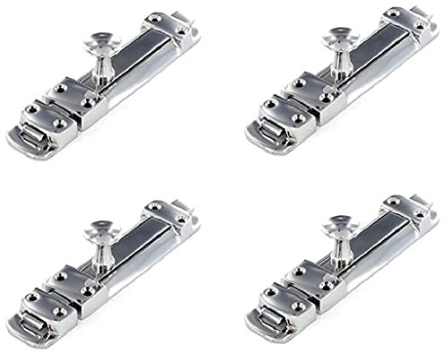 Golden Grace Security Slide Door Bolt in Polished Chrome Finish - Pack of 4-150mm 6