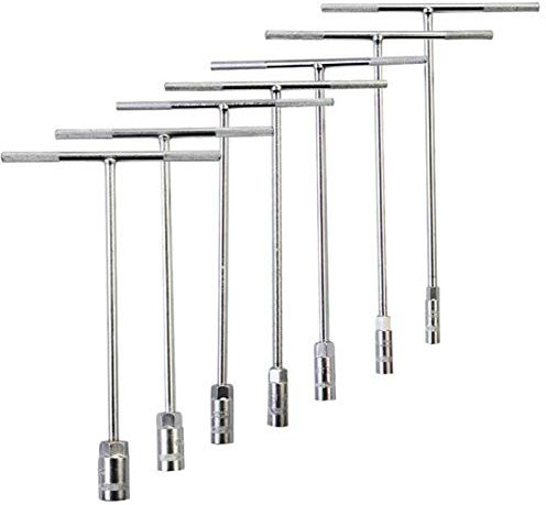 7 T - Bar Socket Spanner Socket Wrench Nut Spinner 8mm, 10mm, 12mm, 13mm, 14mm, 17mm and 19mm T Handle Wrench Set T Bar Socket Wrench Set
