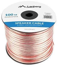 LANBERG Cavo Altoparlante 2x2.5mm2 100m Trasparente
