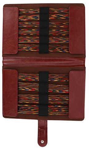 KAKAKE Stricknadel-Set, glänzende, leichte Stricknadeln aus Holz für Schals, Socken und Mützen