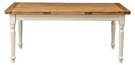 Biscottini Esstisch ausziehbar Weiss Made in Italy 180x90 cm | Esstisch Holz massiv | Küchentisch ausziehbar