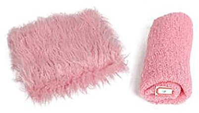 Uposao 2 Pcs/set Newborn Photography Props, DIY Newborn Infant Blanket Swaddle Wrap Set Soft Faux Fur Photography Backdrops Mat Rug for Baby Boys Girls