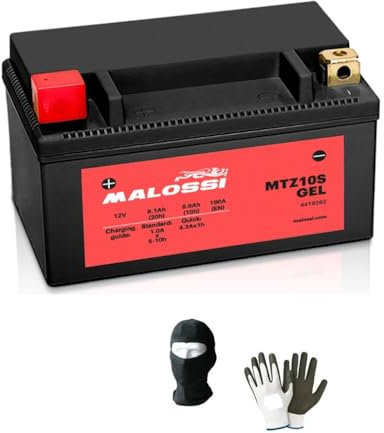 Kompatibel mit Yamaha XSR 700 von 2016 bis 2022 Batterie aus Malossi YTZ10S bereits gebrauchsfertig, aktive Batterien 8,6 Ah Ampere 12 Volt für Motorrad und Motorroller