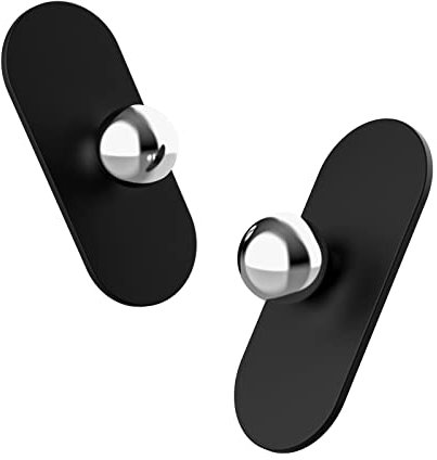 Feallive Wall Hooks 2 Pieces, 3M Adhesive Hooks of Wall Lights, Durable Holders for Lights, Hanging Clothes, Keys, Bathroom, Shower, Kitchen Black