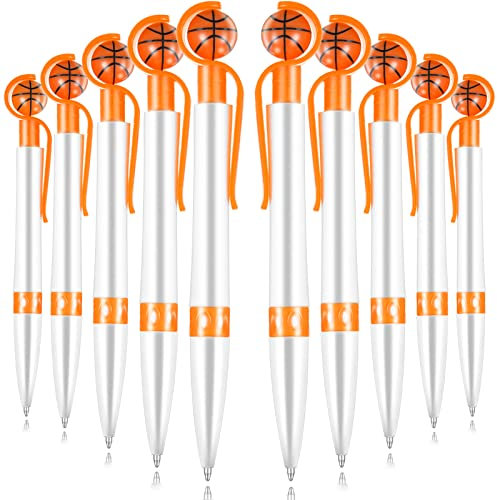 Harloon 18 penne a sfera sportive da basket, penne a sfera per scrittura sportiva, penne a sfera, penne sportive, bomboniere, articoli di cancelleria, scuola, ufficio, scrivania, accessori decorativi