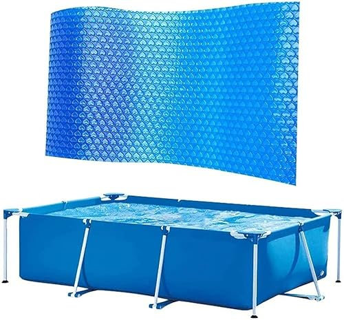 Gusengo Bâches pour Piscine, Bache A Bulle Piscine Ron/rectangulaire, Piscine Protection UV Couverture Piscine Solaire Chauffage Piscine, pour Piscine Intérieure Extérieure À Cadre